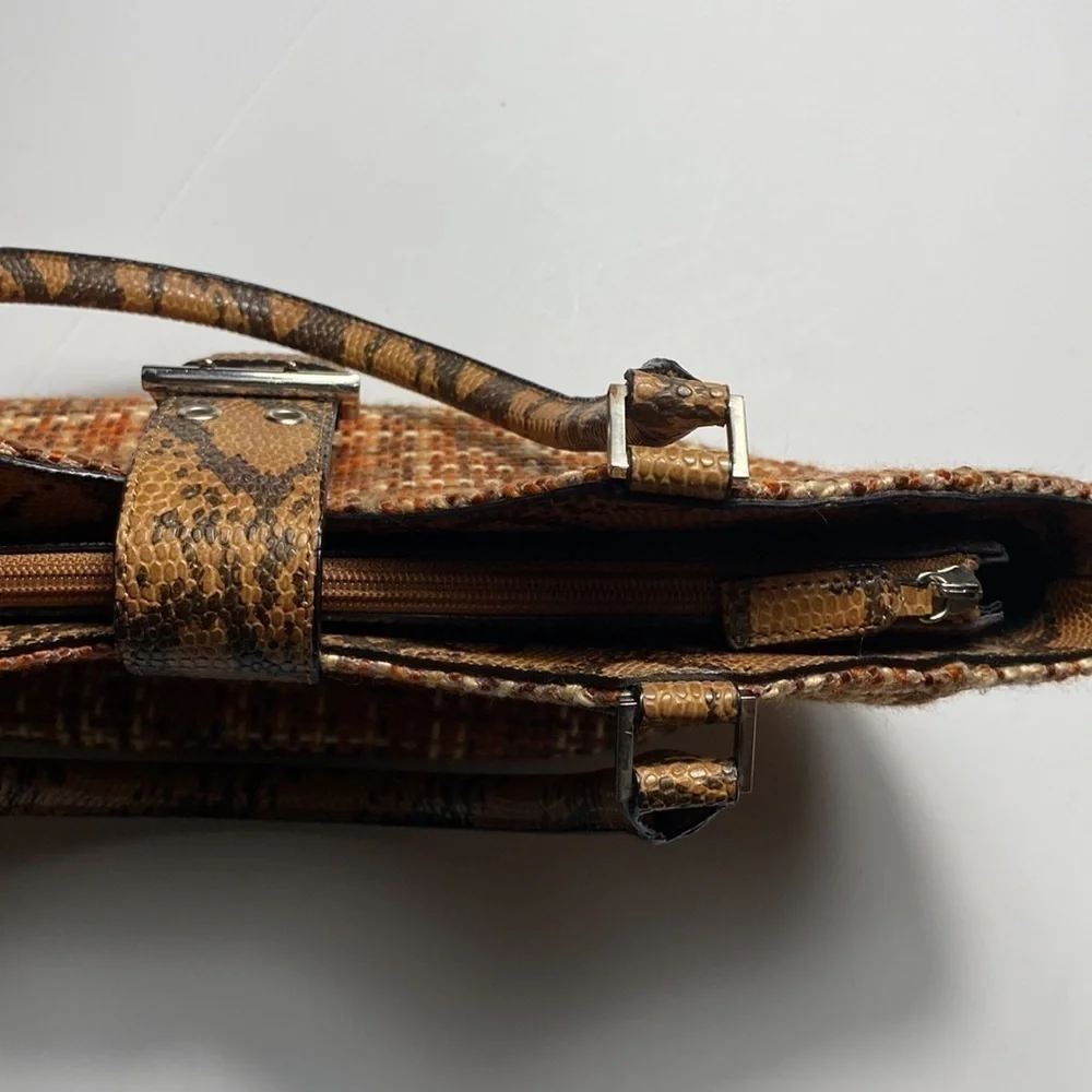Roman Handbag animal print and plaid